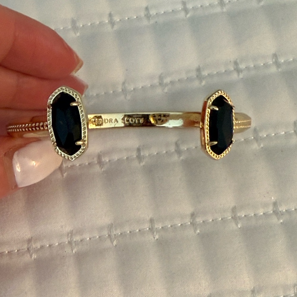 Kendra Scott Black and Gold Cuff Bracelet - Picture 4 of 5